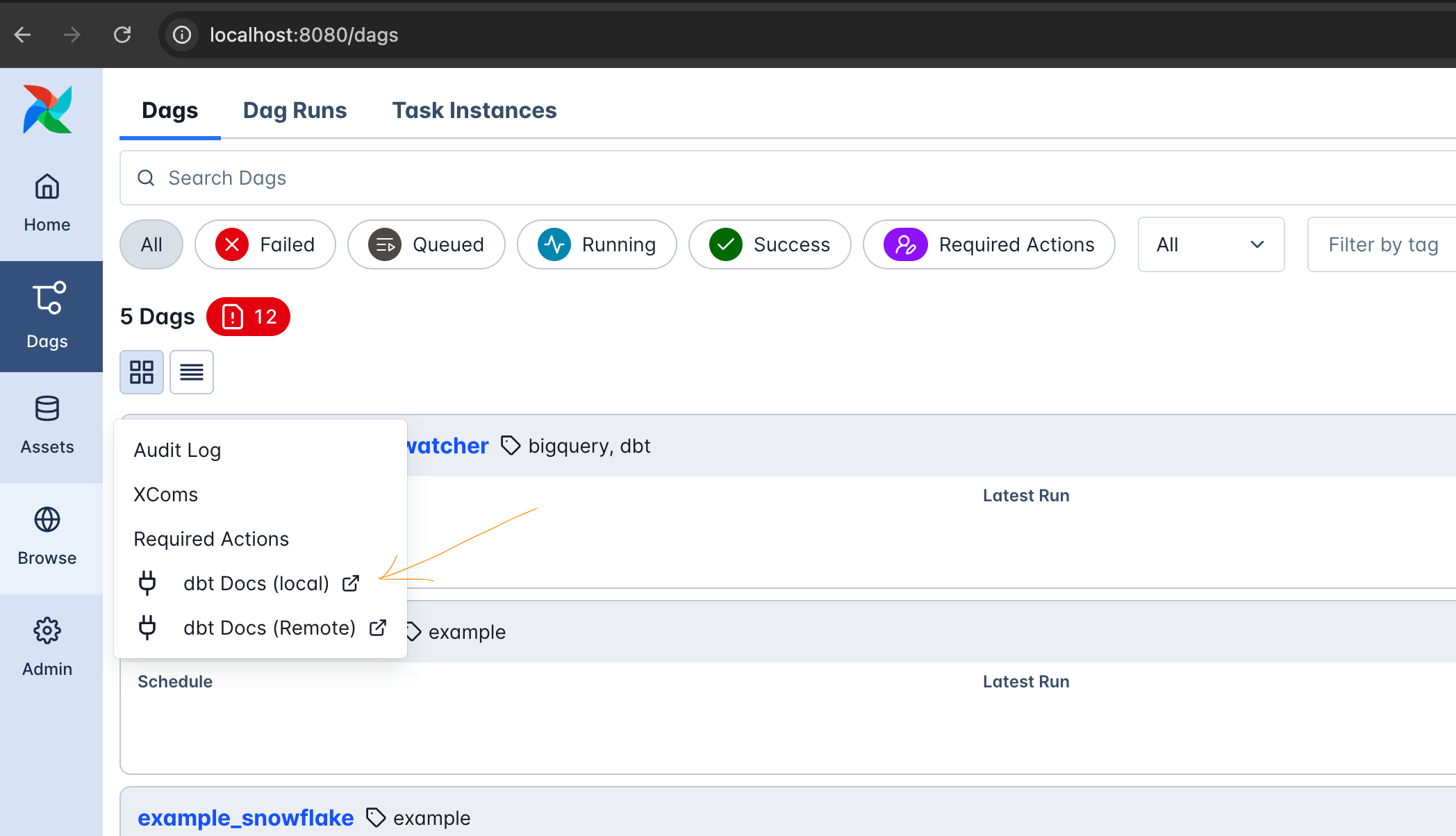 Airflow UI - Location of dbt docs in menu in Airflow 3
